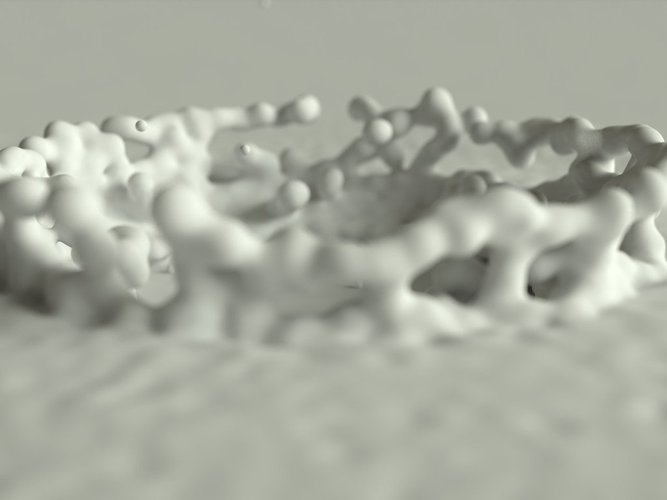 8-bit pixel | pixelized waterdrop with Dissolvable material 3D Print 20282