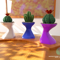 Small Flower Pot Hexagon 3D Printing 202895