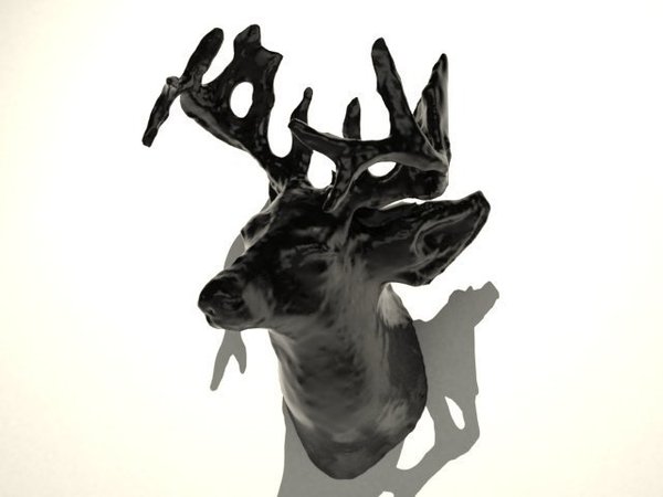 deer with two 10mm diameter holes for magnets.