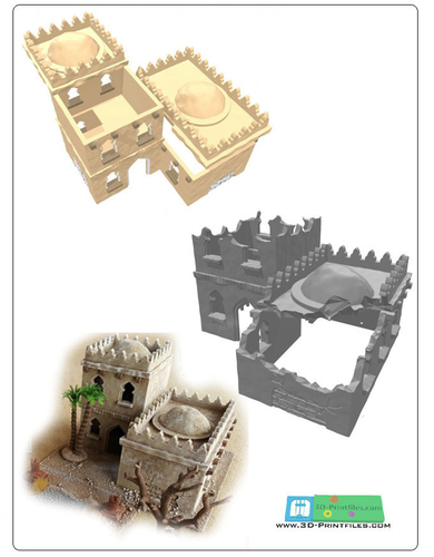 modular arabic building set (stl file) 3D Print 202934
