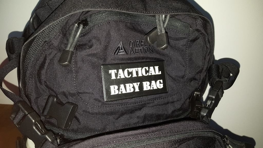 Tactical Baby Bag Patch 3D Print 202944