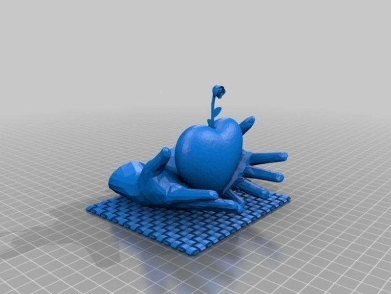 Open hands holding heart