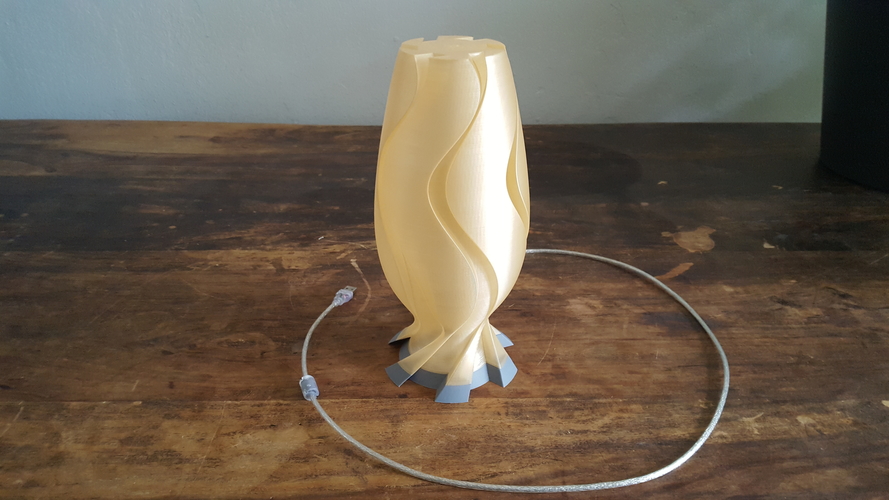 Golden Wave Lamp 3D Print 203016
