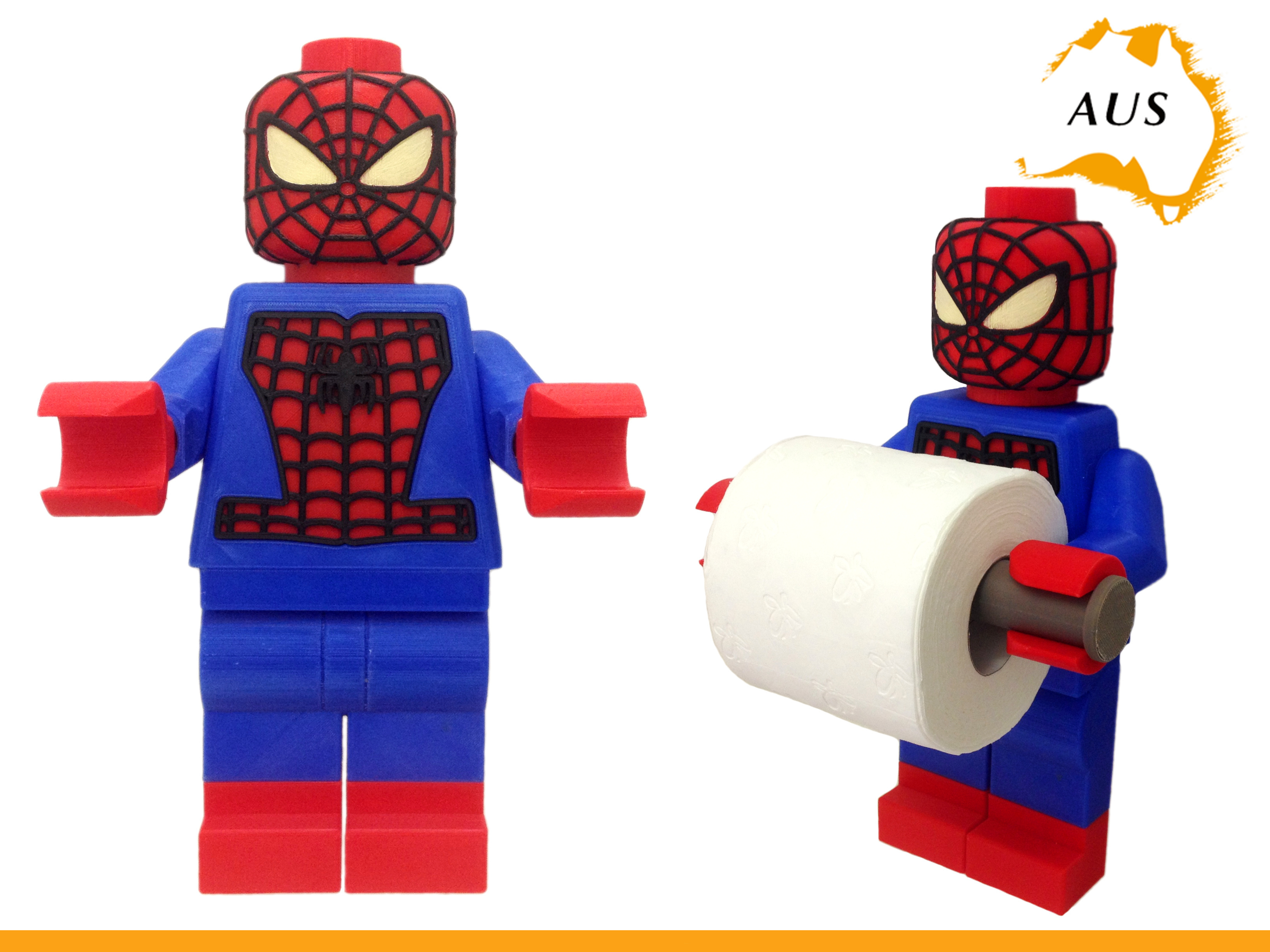 3D Printed Lego Spider Man Toilet Roll Holder Bathroom Decor Hook Hanger by  Custom 3D Printing | Pinshape