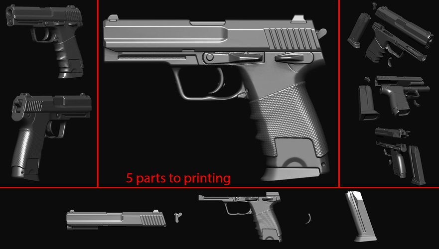 Gun 3D Print 203465