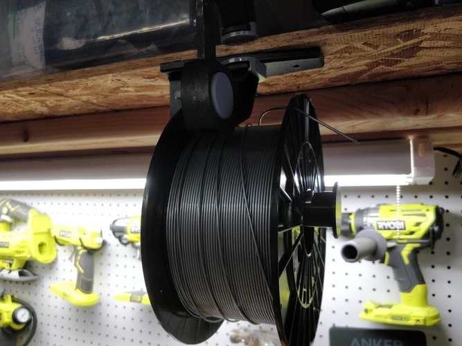 608ZZ Bearing Hanging Filament Spool Mount 3D Print 203713