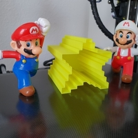 Small Super Mario Star Pixel Vase 3D Printing 203869