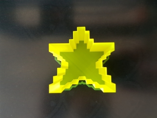Super Mario Star Pixel Vase 3D Print 203870