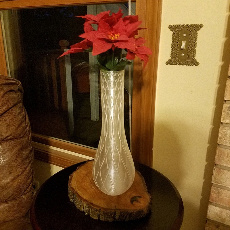 Hatched Spiral Vase
