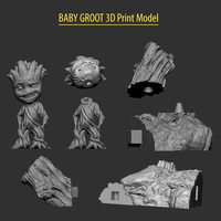 Baby Groot 3D Print Model - STL Files for 3D Printing  - Thumbnail 3