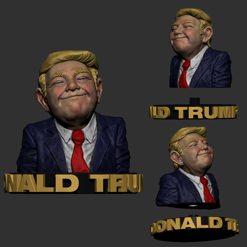 Donald Trump 3D Print Model - STL Files for 3D Printing 