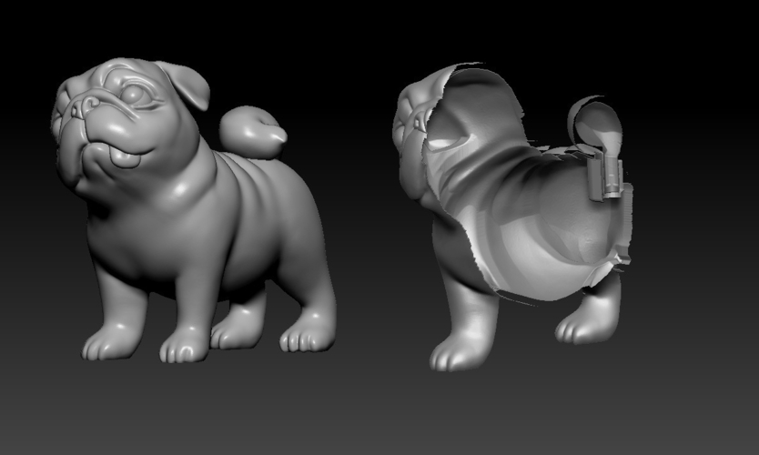 Question Pug 3D print model 3D Print 204058
