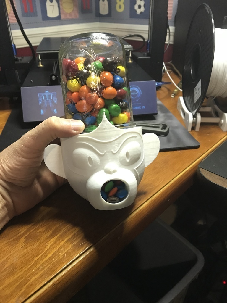 3d Printed Mojo Jojo Candy Dispenser 2 Sizes By Mikekloc Pinshape