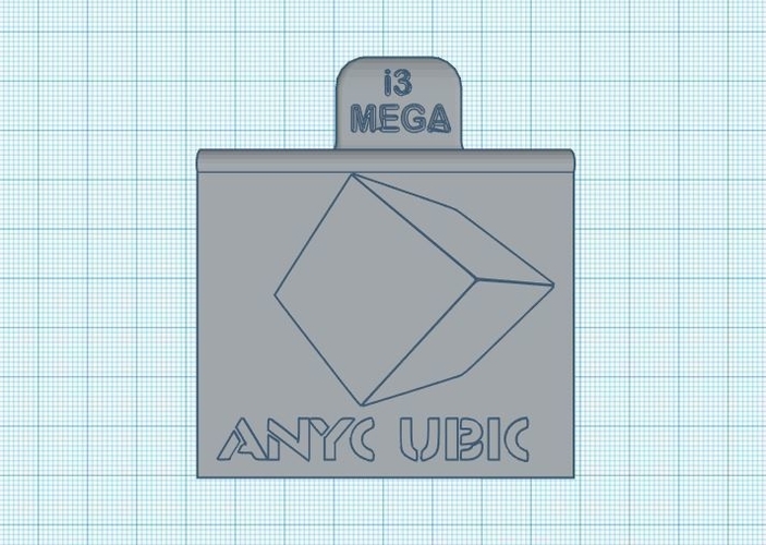 Anycubic i3 Mega Plug Cover with front customizable panel 3D Print 204083