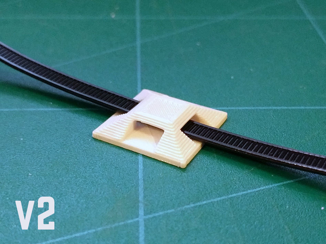 Cable Tie Mounting Pad 20x20 mm 3D Print 204357