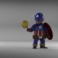 Chubby Captain America - Thumbnail 4
