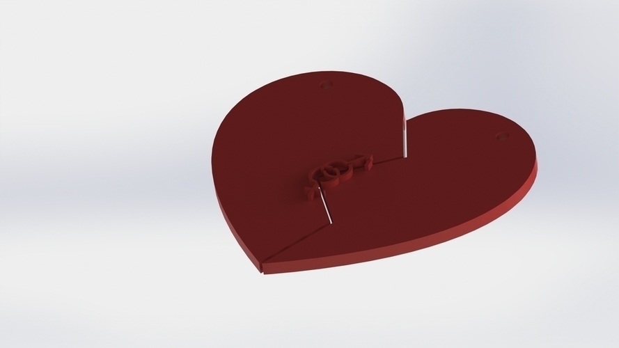 Heart - Key Chain valentines day 3D Print 204425