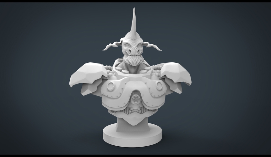 Alien Bust 3D Print 20444