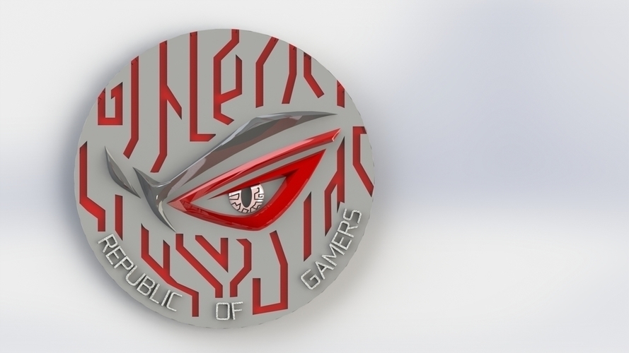 Asus ROG symbol maker coin 3D Print 204440