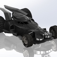 Small BatMobile  - Batman V Superman Dawn of Justice Model 3D Printing 204444