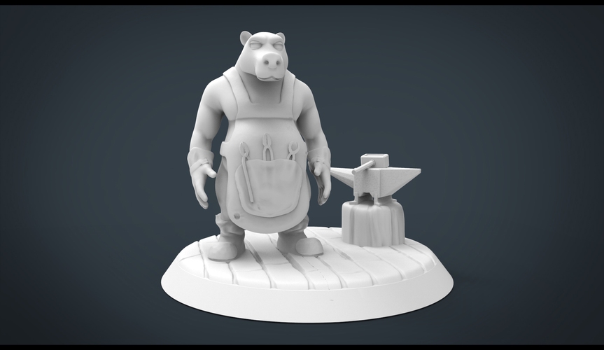 Forgemaster Bear 3D Print 20445