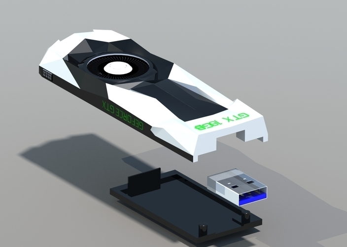 Pendrive Case - NVIDIA Geforce Founder Edition 3D Print 204452