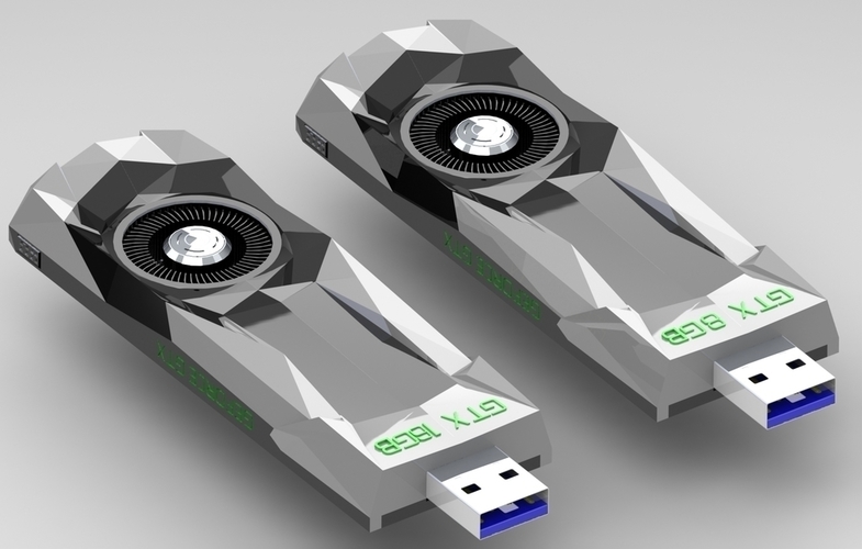 Pendrive Case - NVIDIA Geforce Founder Edition 3D Print 204453