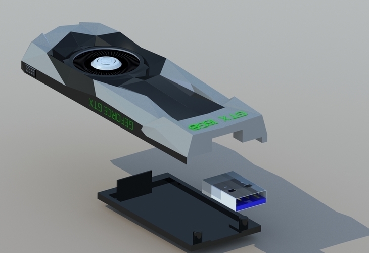 Pendrive Case - NVIDIA Geforce Founder Edition 3D Print 204454