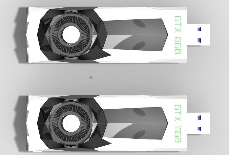 Pendrive Case - NVIDIA Geforce Founder Edition - Pinshape