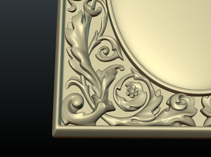 Baroque decor panel 3D Print 204473