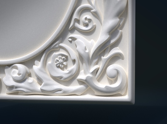 Baroque decor panel 3D Print 204483