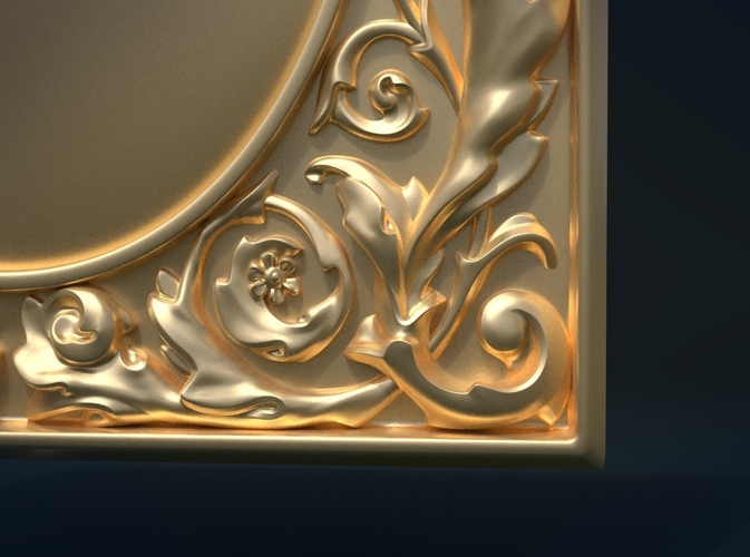 Baroque decor panel 3D Print 204488