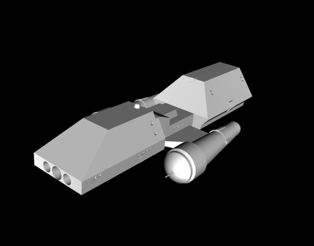  Spaceship Cargo Duraance (FR-250) 3D Print 204543