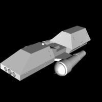 Small  Spaceship Cargo Duraance (FR-250) 3D Printing 204543