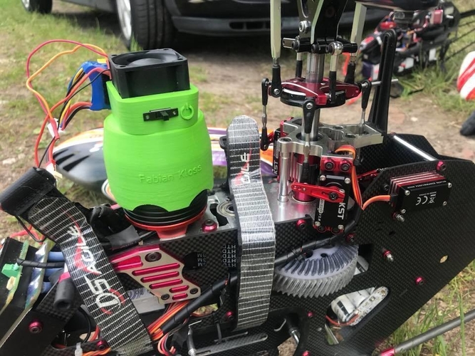 RC Helicopter Engine Cooler