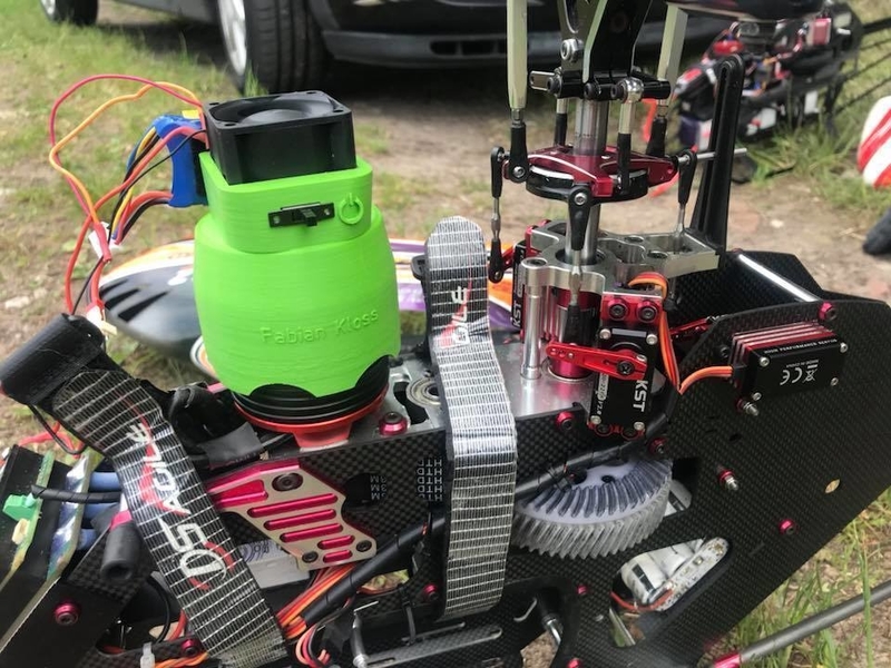 RC Helicopter Engine Cooler 