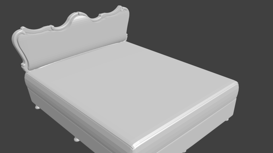 3D Printed bed dolls house by gauderio Pinshape