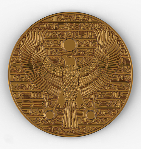 Horus ancient Egypt pendant gold coin jewelery 3D Print 204739