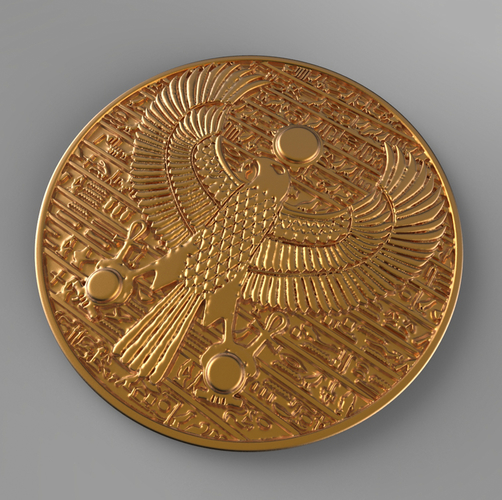 Horus ancient Egypt pendant gold coin jewelery 3D Print 204740