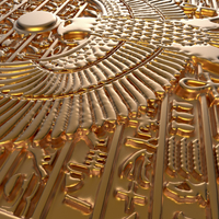 Horus ancient Egypt pendant gold coin jewelery - Thumbnail 4