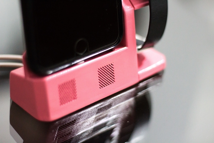 Modern Iphone and Apple Watch Dock 3D print model