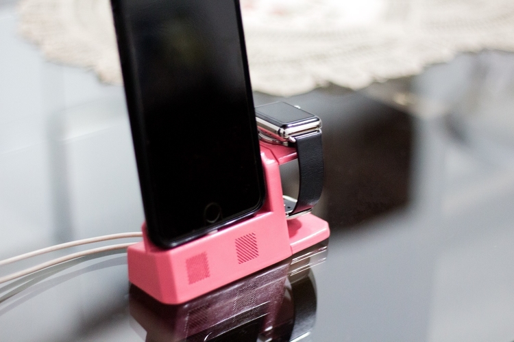 Modern Iphone and Apple Watch Dock 3D print model 3D Print 204782