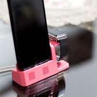 Modern Iphone and Apple Watch Dock 3D print model - Thumbnail 4