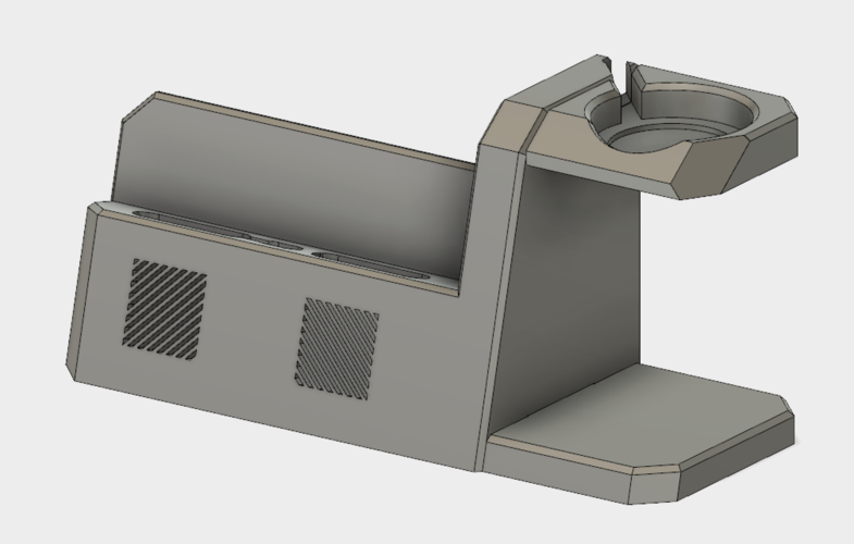 3d Printed Modern Iphone And Apple Watch Dock 3d Print Model By Evandro Falleiros Pinshape
