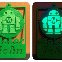 Small Maker Robot Badge 3D Printing 20481