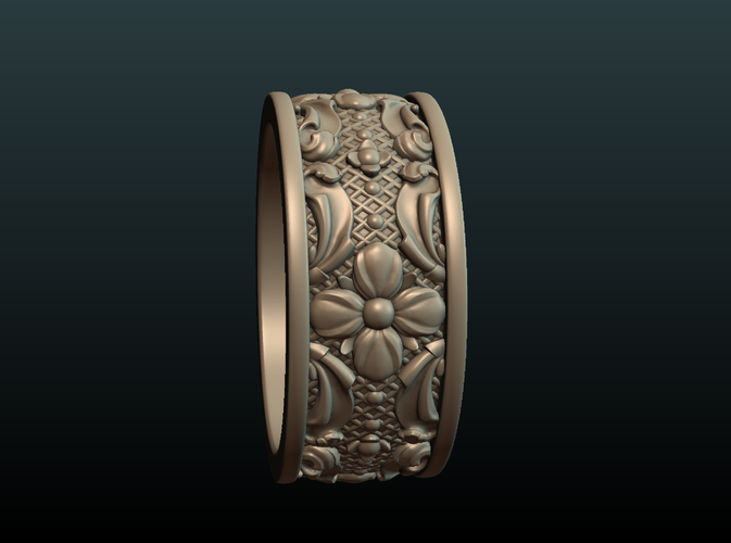 Flower Ring 3D Print 204961