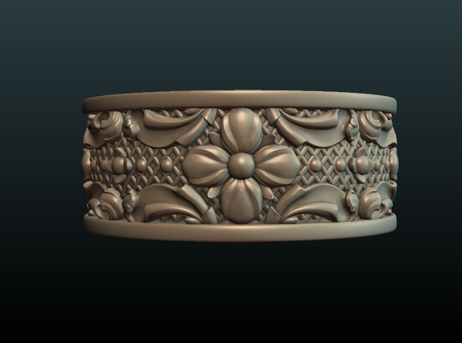 Flower Ring 3D Print 204965