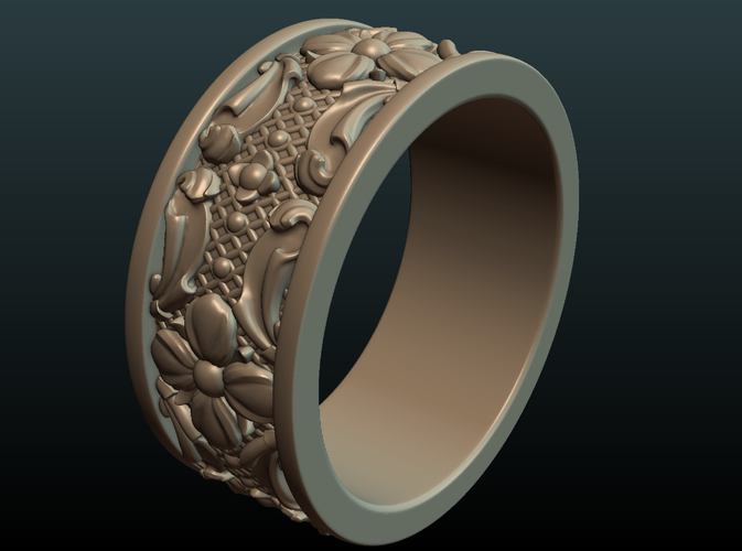 Flower Ring 3D Print 204966