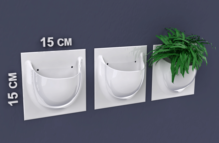 Flower pot on walls 3D Print 205044