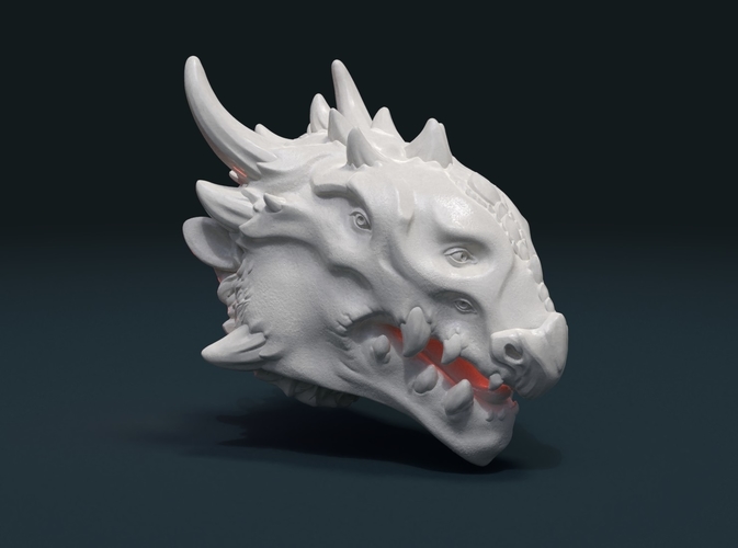 Demon Dragon Head 3D Print 205057